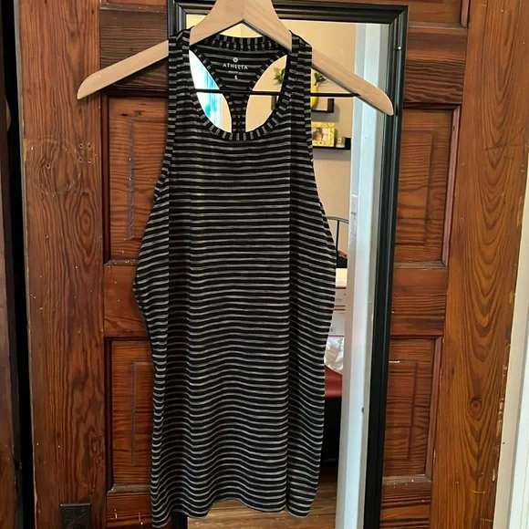 Athleta Racerback Striped Active Tank- Size S - Picture 1 of 3